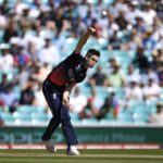 England's Chris Woakes in action