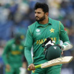 Pakistan's Azhar Ali after being caught by Kusal Mendis of Sri Lanka