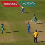 Pakistan's Sarfraz Ahmed celebrates at the end as Sri Lanka look on dejected