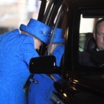 Britain's Queen Elizabeth's leaves the State Opening of Parliament in central London